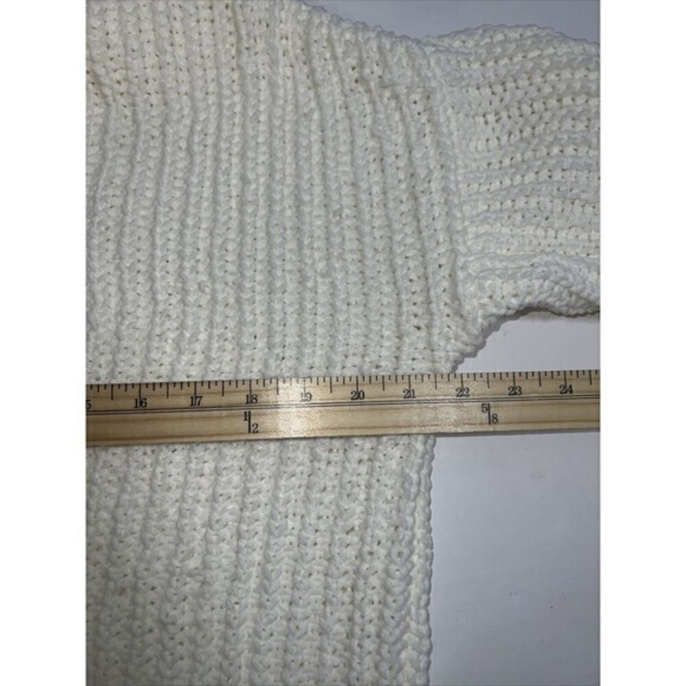 Victoria Secret Knit‎ Sweater Pullover White Logo Mock Turtleneck Size XSmall - Picture 3 of 8